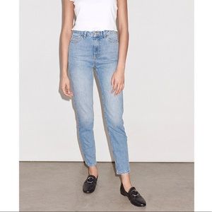 Topshop Orson Moto Denim (perf mom jean) size 28